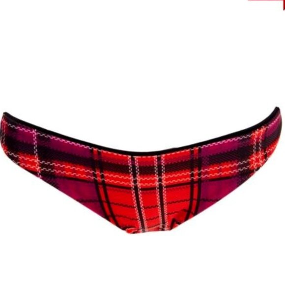 NWT La Perla Red Plaid Tartan Bikini Bottom US size XXS - Picture 2 of 7